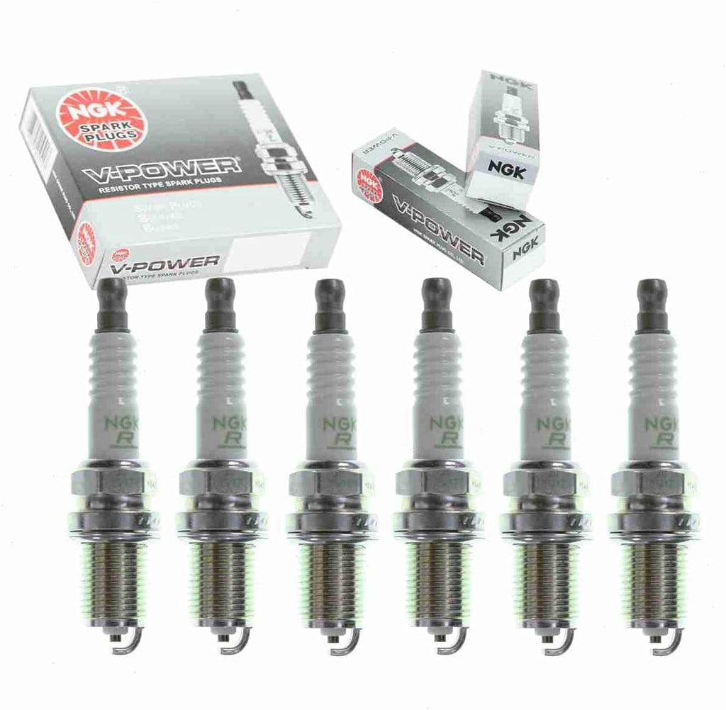6 Pc NGK V-Power Spark Plugs Compatible with Kia Optima 2.5L 2.7L V6 2001-2006