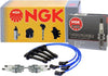 NGK Wire & 4 V-Power Spark Plugs Kit for Honda Accord LX EX DX 2.2 L4 1990-1991