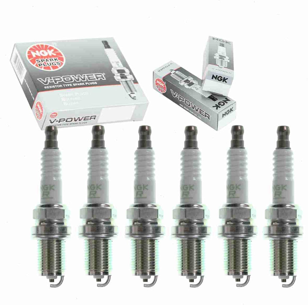 6 Pc NGK V-Power Spark Plugs Compatible with Volkswagen Passat 2.8L V6 1998-2005
