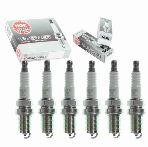 6 Pc NGK V-Power Spark Plugs Compatible with Volkswagen Passat 2.8L V6 1998-2005