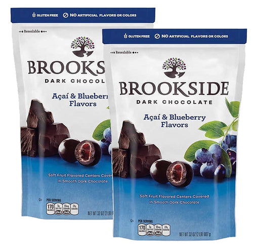 Brookside Acai & Blueberry Flavors Dark Chocolate 2 lbs. (Pack of 2)