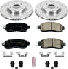 K6494 Front Z23 Carbon Fiber Brake Pads with Drilled & Slotted Brake Rotors Kit