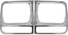 Headlights Headlamps Chrome Trim Bezel Pair Set for 97-01 Jeep Cherokee