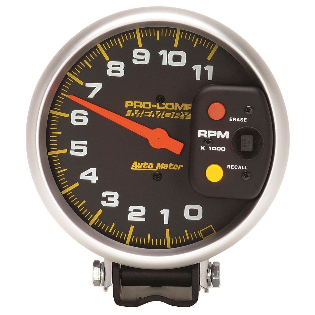 5 in. TACHOMETER 0-11000 RPM PEDESTAL W/PEAK MEMORY PRO-COMP - greatparts