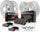 K15441DK Front and Rear Z23 Carbon Fiber Brake Pads with Drilled & Slotted Brake Drums Kit