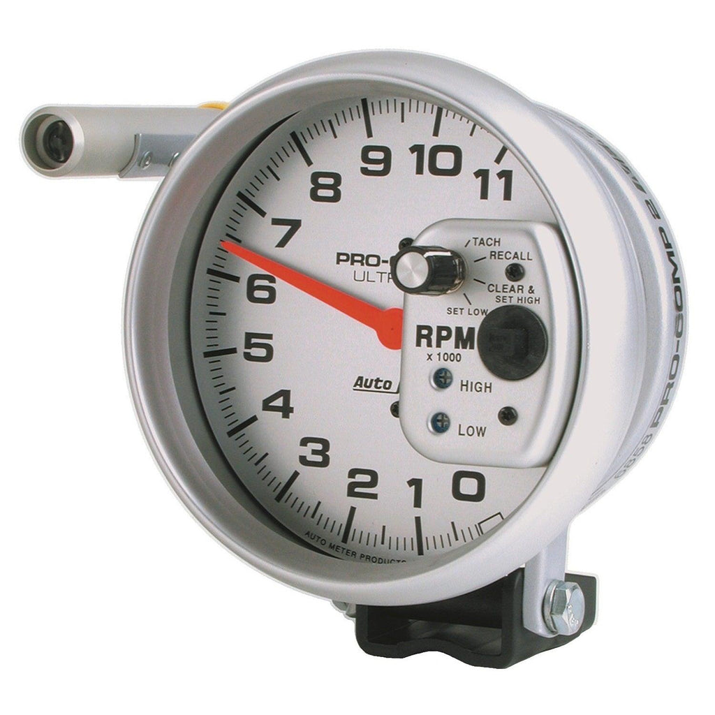 5 in. TACHOMETER 0-11000 RPM PEDESTAL W/ QUICK LITE W/PEAK MEMORY ULTRA-LITE - greatparts