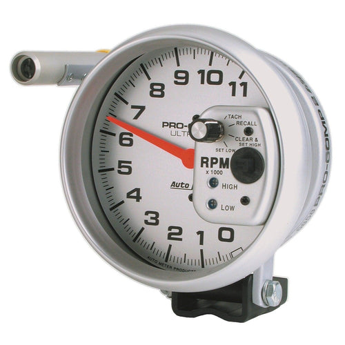 5 in. TACHOMETER 0-11000 RPM PEDESTAL W/ QUICK LITE W/PEAK MEMORY ULTRA-LITE - greatparts