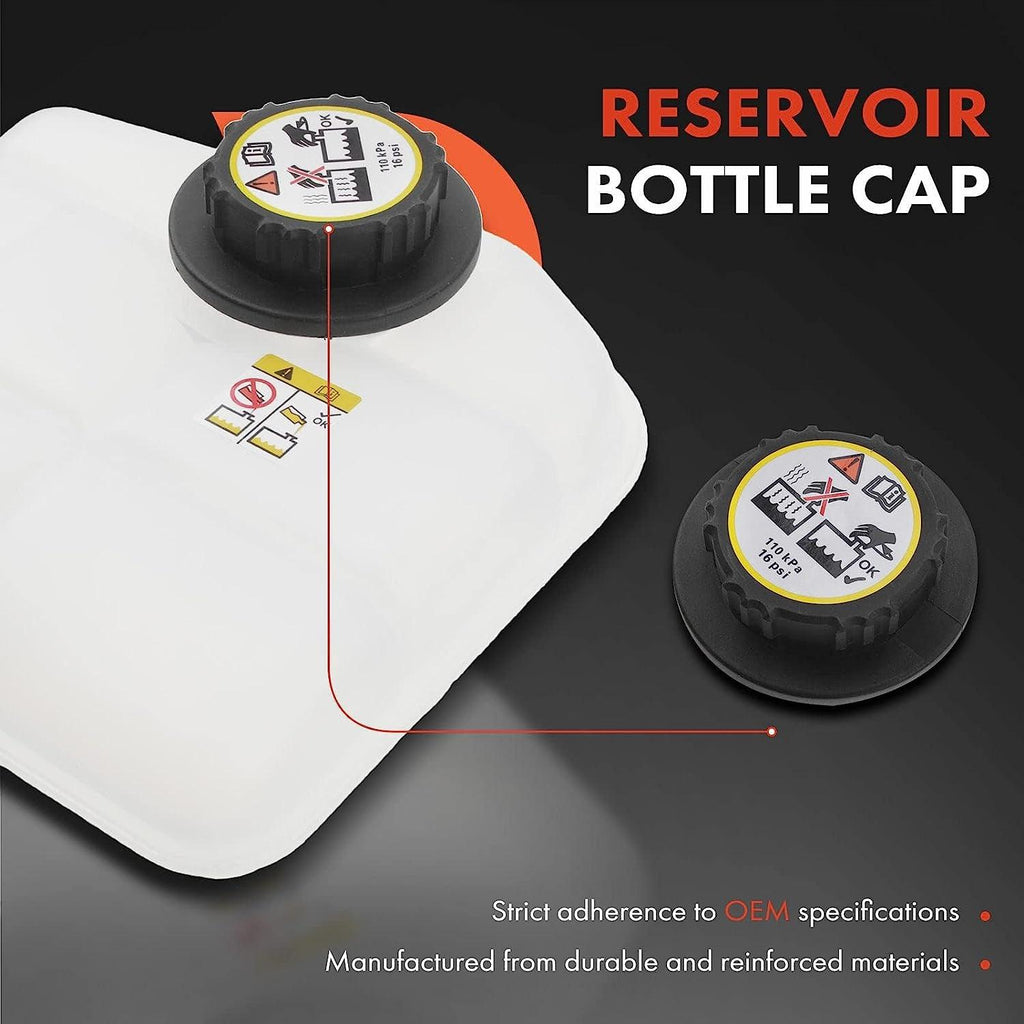 A-Premium Engine Coolant Overflow Recovery Reservoir Tank [With Cap] Compatible with Ford Focus 2000-2007 [For 4Cyl 2.0L 2.3L ], Replace# 5S4Z8A080AA, 3S4Z8A080AC