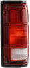 for Dodge W150/W250/W350 1990 1991 1992 1993 Tail Light Passenger Side | Lens & Housing | W/Black Trim | Clear & Red Lens | Replacement for CH2801114 | 55054788