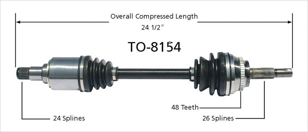 TO-8154 CV Axle Shaft
