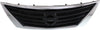 Grille Assembly for NISSAN VERSA 12-14 Textured Gray W/Chrome Trim Sedan