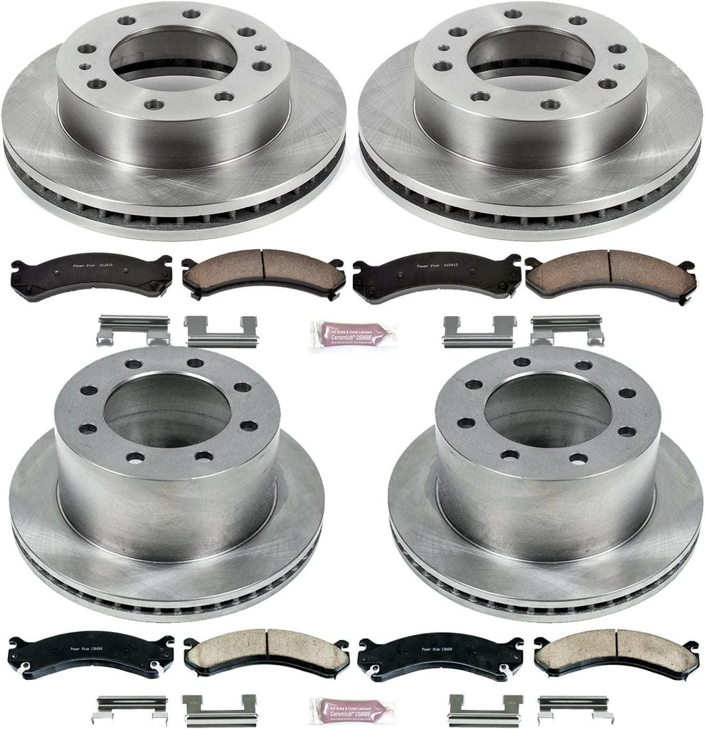 KOE5338 Autospecialty Front and Rear Replacement Brake Kit-Oe Brake Rotors & Ceramic Brake Pads