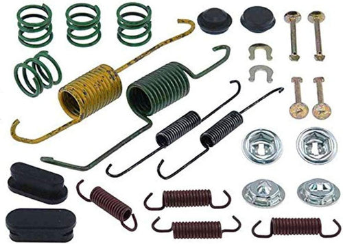 Professional 18K2379 Rear Drum Brake Spring Kit with Springs, Pins, Retainers, and Caps