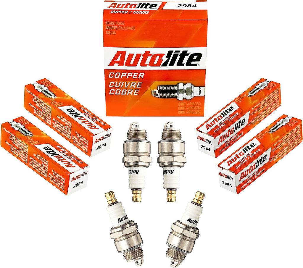 Autolite 2984 Copper Resistor Automotive Replacement Spark Plugs (4 Pack)