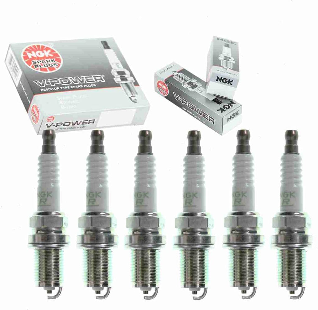 6 Pc NGK V-Power Spark Plugs Compatible with BMW 525I 2.5L L6 1991-2005