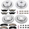 K6268 Front and Rear Z23 Carbon Fiber Brake Pads with Drilled & Slotted Brake Rotors Kit