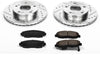 K2384 Front Z23 Carbon Fiber Brake Pads with Drilled & Slotted Brake Rotors Kit