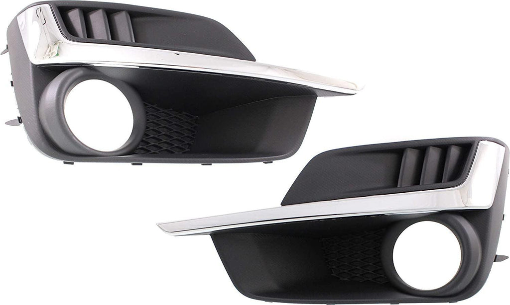 Fog Lamp Molding Compatible with 2015-2016 Subaru Impreza with Fog Lamp Hole Sedan/Wagon Passenger and Driver Side