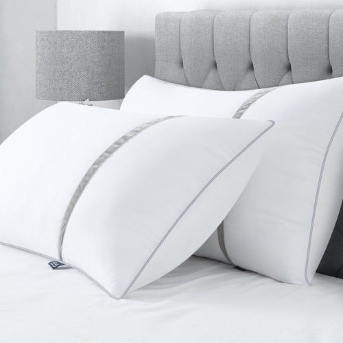 Pillows for Bed Set of 2 Standard Size , down Alternative Bed Pillows for Sleeping with Ultra Soft Fiber Fill