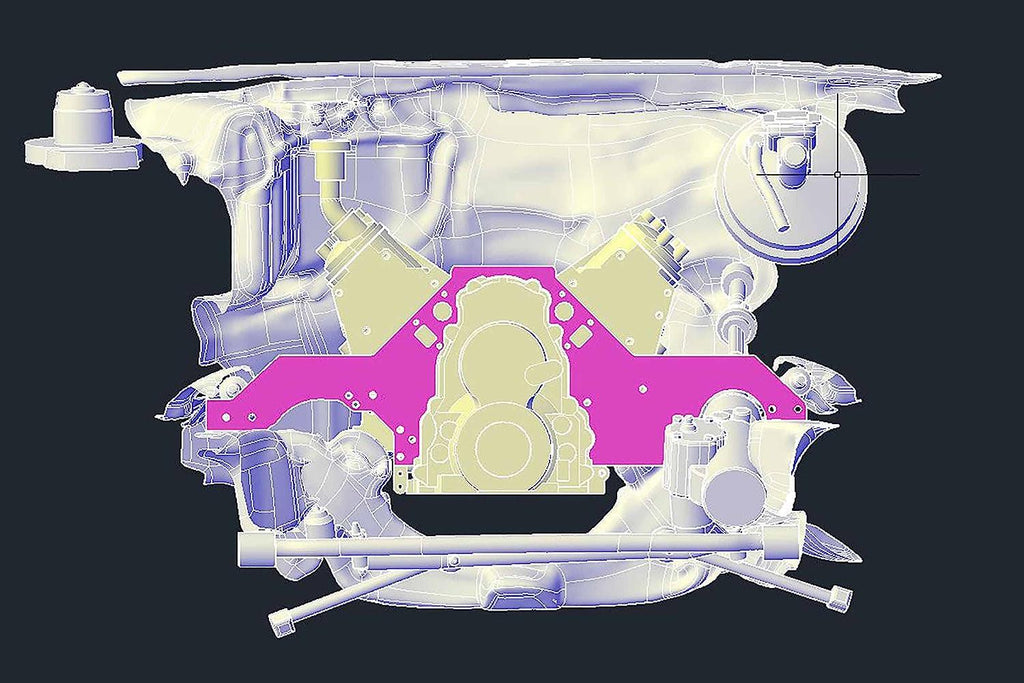 LS Front Engine Plate for 1978-88 G-Body Motor Mount LS1 LS3 LSX Aluminum Swap Mount Pre Cut 551816-GBDY