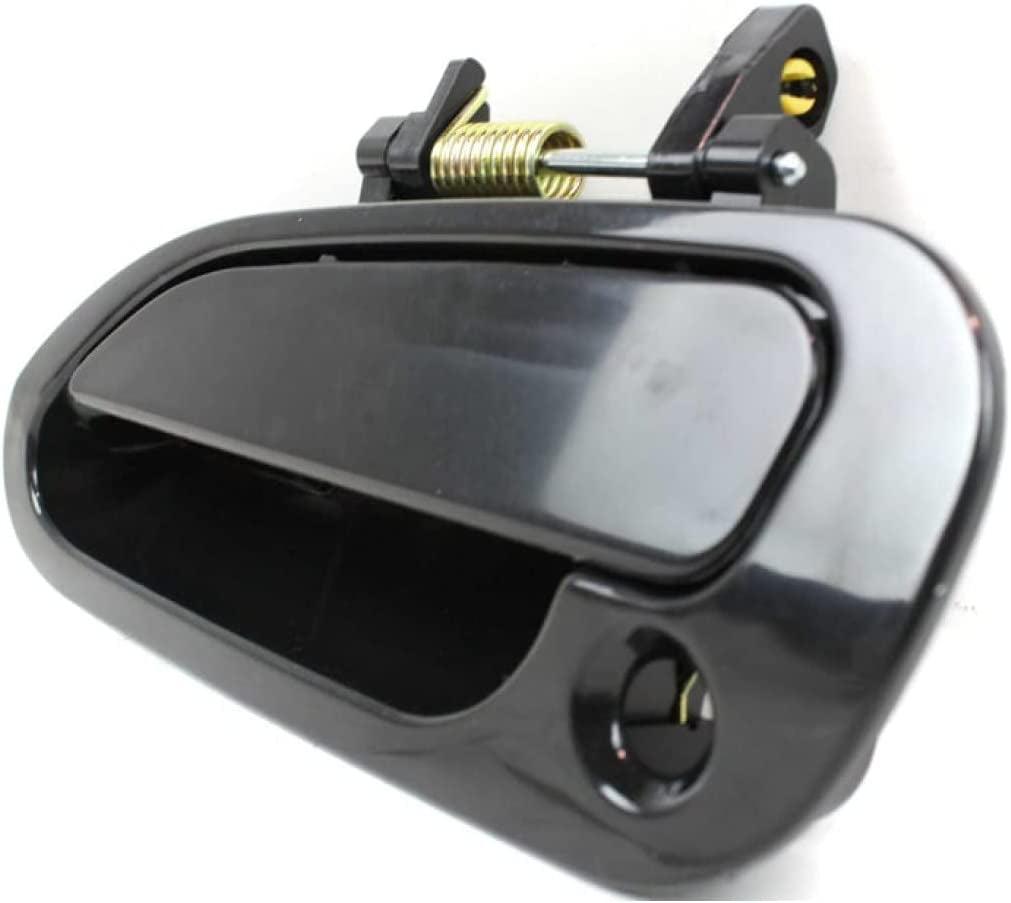 for Honda Accord Exterior Door Handle Front, Driver Side Smooth Black 1998-2002 | with Key Hole | Trim:All Submodels | HO1310112 | 72180S84A11