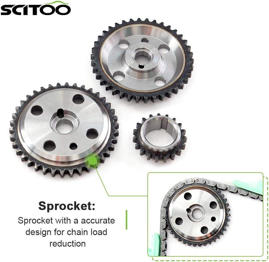 TK10249 Engine Timing Chain Kit Sets Replaces for Chevrolet for Pontiac for Oldsmobile for Buick Cavalier Sunfire Alero Grand Am Malibu Skylark Achieva 2.4L