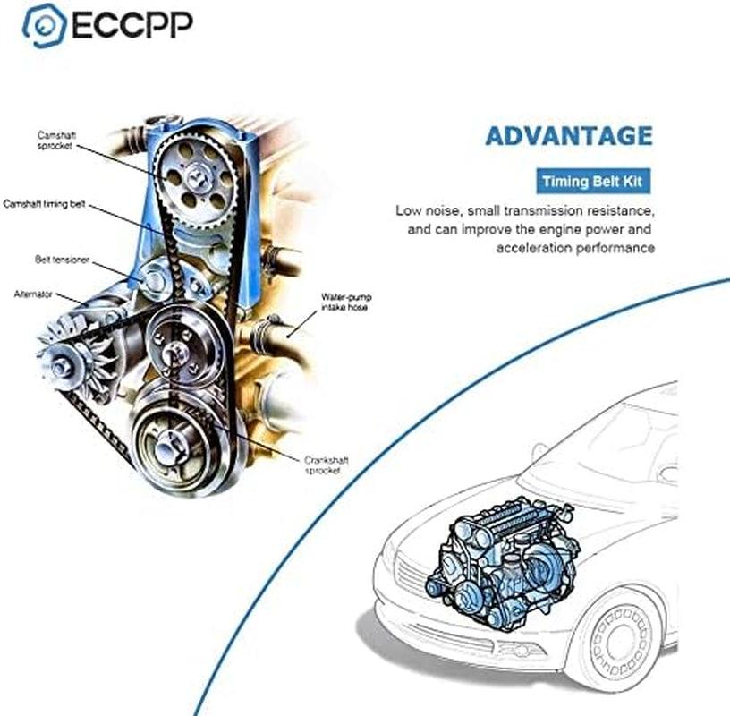 New Timing Belt Water Pump Kit Fit 1999-2004 for Ford Contour Escape Focus for Mazda Tributecougar Mystique 2.0L 16DOHC