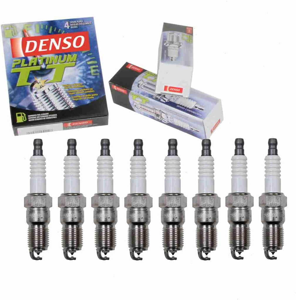 8 Pc DENSO Platinum TT Spark Plugs Compatible with Lincoln Aviator 4.6L V8 2003-2005