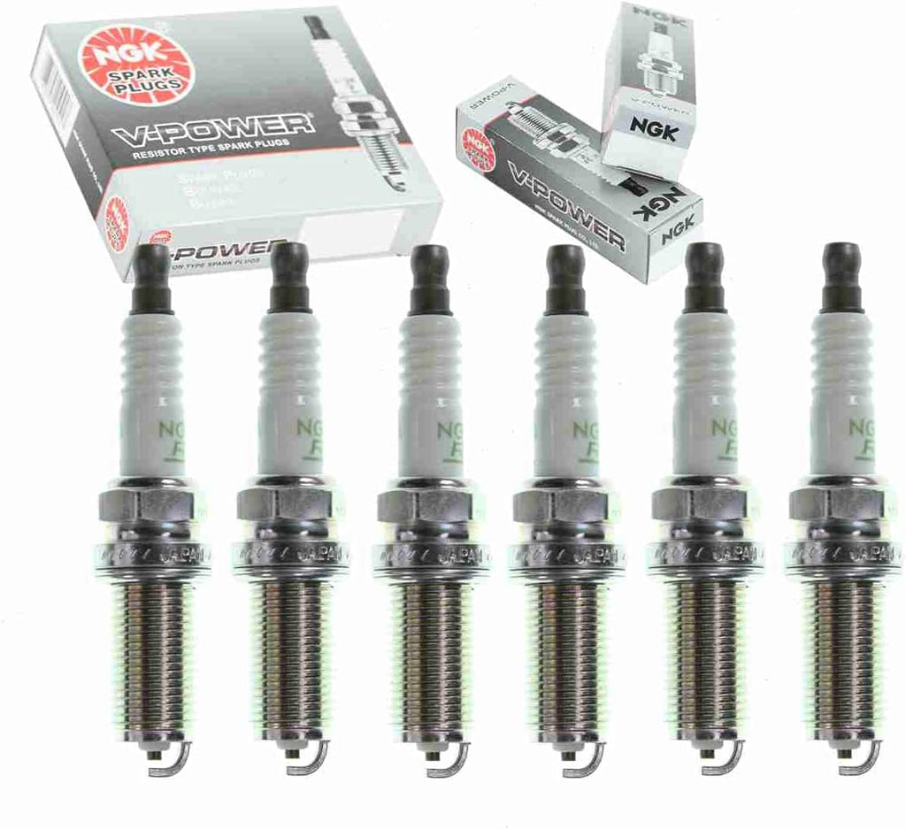 6 Pc NGK V-Power Spark Plugs Compatible with Nissan Altima 3.5L V6 2002-2006