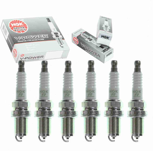 6 Pc NGK V-Power Spark Plugs Compatible with Toyota Solara 3.0L 3.3L V6 2002-2008