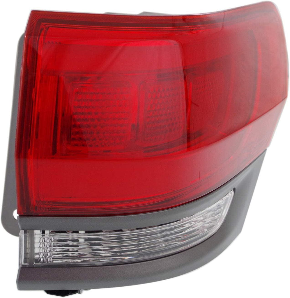 Tail Light Assembly Compatible with 2014-2018 Jeep Grand Cherokee Outer with Gray Trim - CAPA Passenger Side