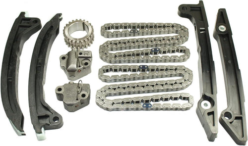 9-0742S Kit Contains: Timing Chain (2) Crankshaft Sprocket Chain Tensioners (2) Chain Guides (2) Tensioner Guide (2). Engine Timing Chain Kit