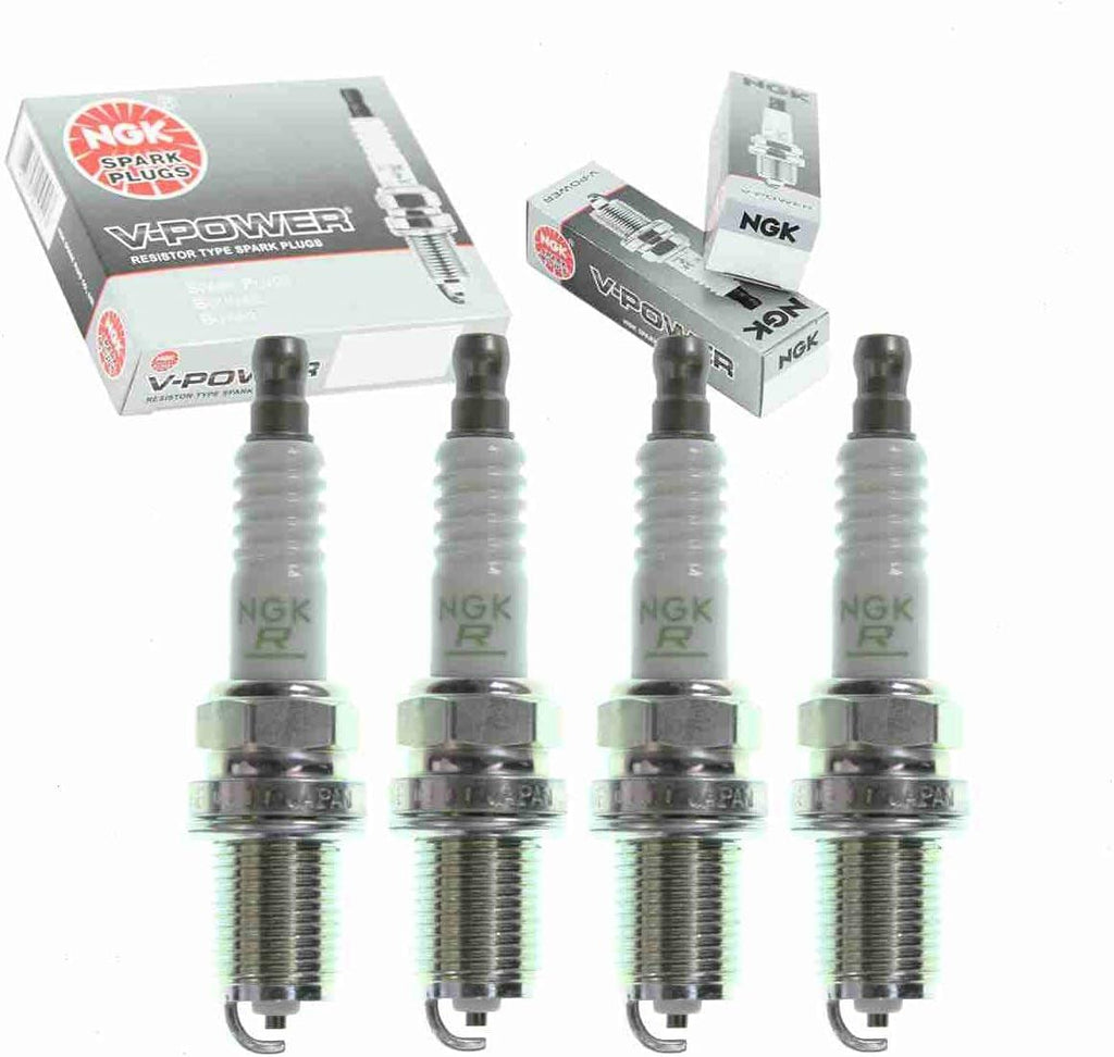 4 Pc NGK V-Power Spark Plugs Compatible with Toyota RAV4 2.0L 2.4L L4 1996-2008