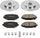 K5961 Rear Z23 Carbon Fiber Brake Pads with Drilled & Slotted Brake Rotors Kit