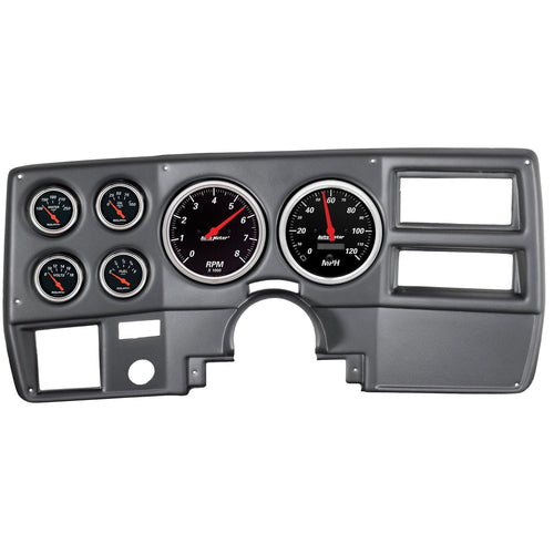 6 GAUGE DIRECT-FIT DASH KIT CHEVY TRUCK / SUBURBAN 73-83 DESIGNER BLACK - greatparts
