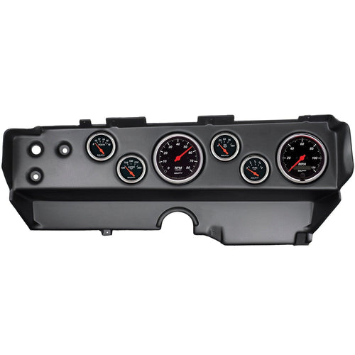 6 GAUGE DIRECT-FIT DASH KIT E-BODY / CUDA / CHALLENGER 70-74 DESIGNER BLACK - greatparts