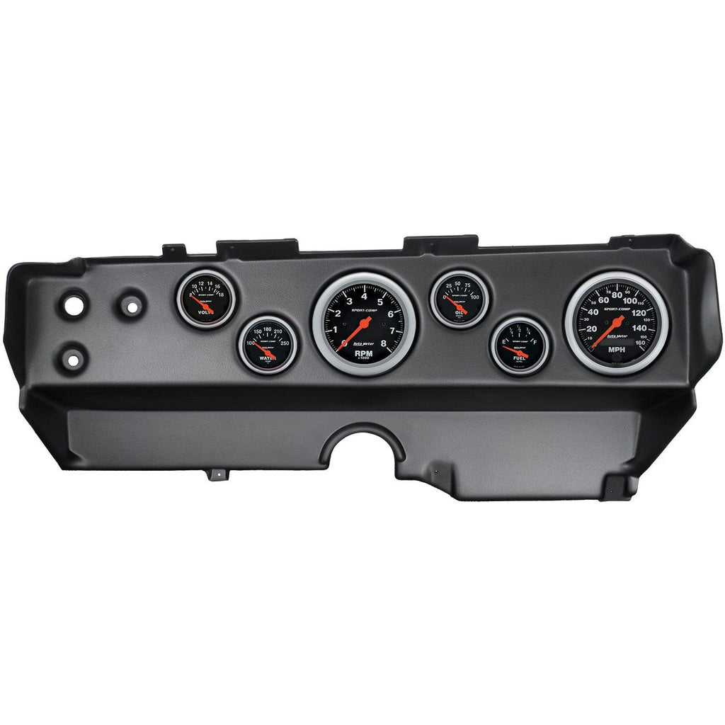 6 GAUGE DIRECT-FIT DASH KIT E-BODY / CUDA / CHALLENGER 70-74 SPORT-COMP - greatparts