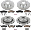 K6273 Front and Rear Z23 Carbon Fiber Brake Pads with Drilled & Slotted Brake Rotors Kit