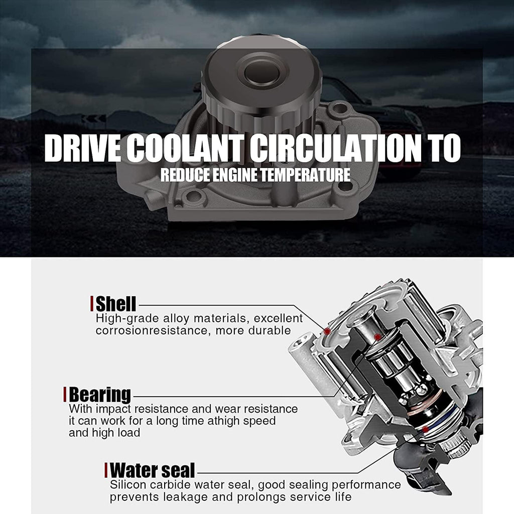 Timing Belt Water Pump Kit,  for 1998-2005 Forjetta Golf 2.0L L4 SOHC 8Eng. Code AEG AVH AZG BEV