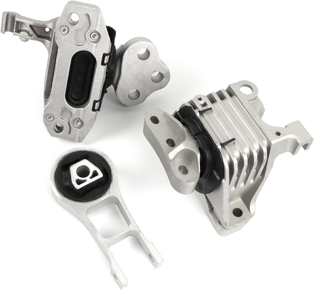 3Pcs Engine Motor Transmission Mount Kit Replace 68418876AB 68157441AD Fits for 2014-2019 Jeep Cherokee 2.4L, for 2015-2017 Chrysler 200 Aftermarket Parts, with 6 Month Warranty