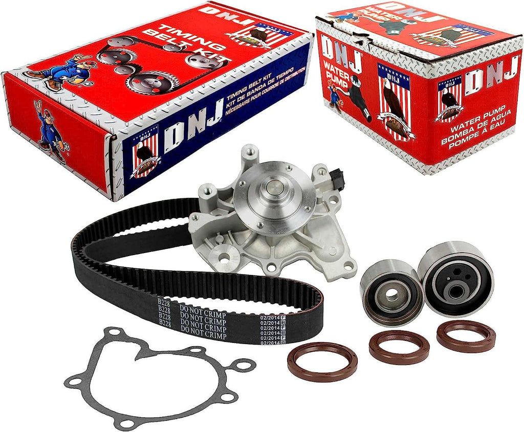DNJ TBK425WP Timing Belt Kit with Water Pump for 1993-2003 / Ford, Mazda / 626, MX-6, Probe, Protege, Protege5 / 2.0L / DOHC / L4 / 16V / 122Cid, 1991Cc, 2000Cc