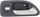 for Honda Accord Interior Door Handle Front, Passenger Side Gray Bezel with Chrome Lever (1994-1997) | with Door Lock Hole| Trim :All Submodels