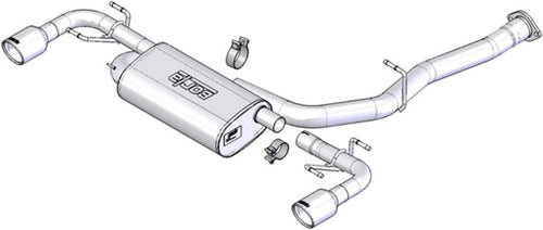 - 03-09 Mazda RX-8 1.3L Single round Rolled Angle-Cut Cat-Back Exhaust (1014015)