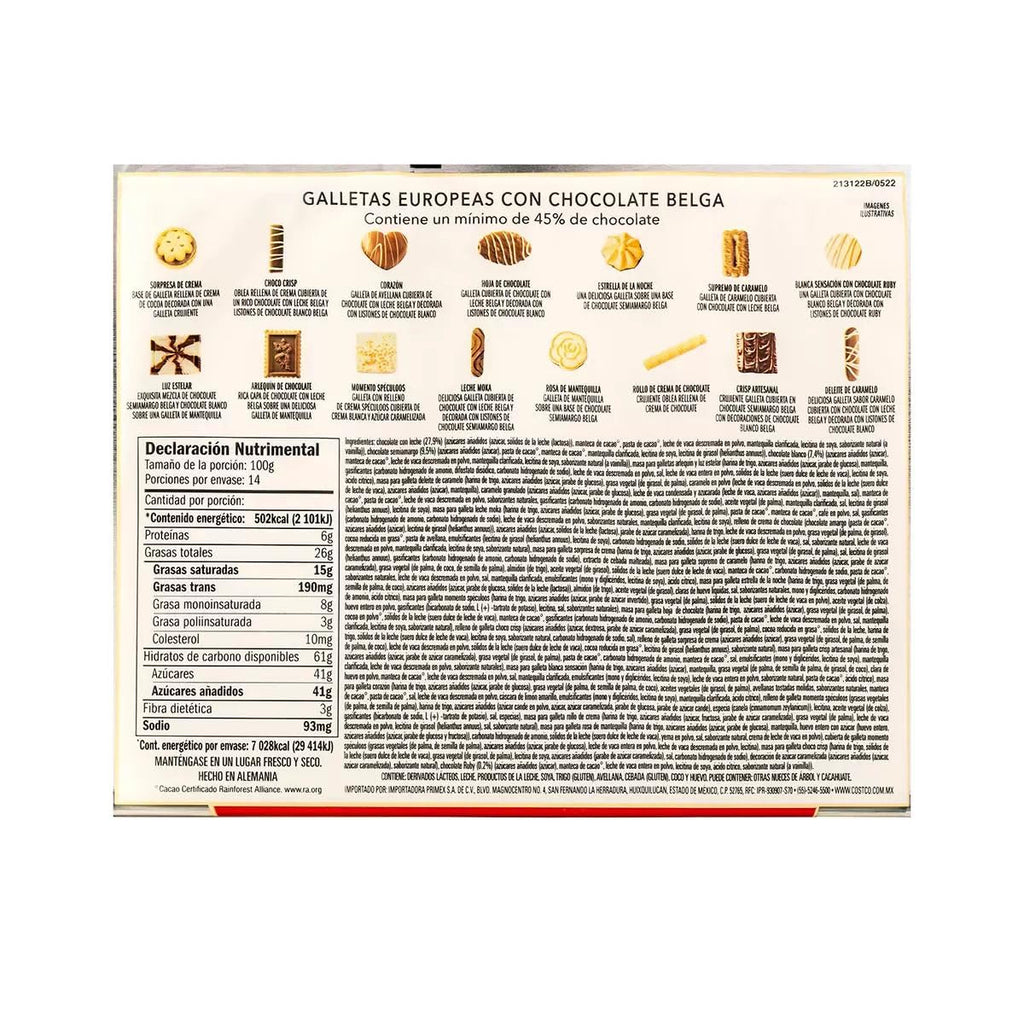 European Cookies Kirkland Signature with Belgian, Chocolate, 49.4 Oz