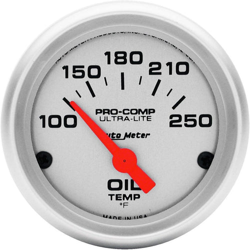4347 Ultra-Lite Electric Oil Temperature Gauge , 2 1/16