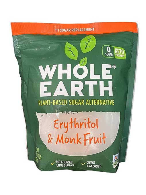 Whole Earth Plant-Based Sugar Alternative, Erythritol & Monk Fruit, 32 Ounce