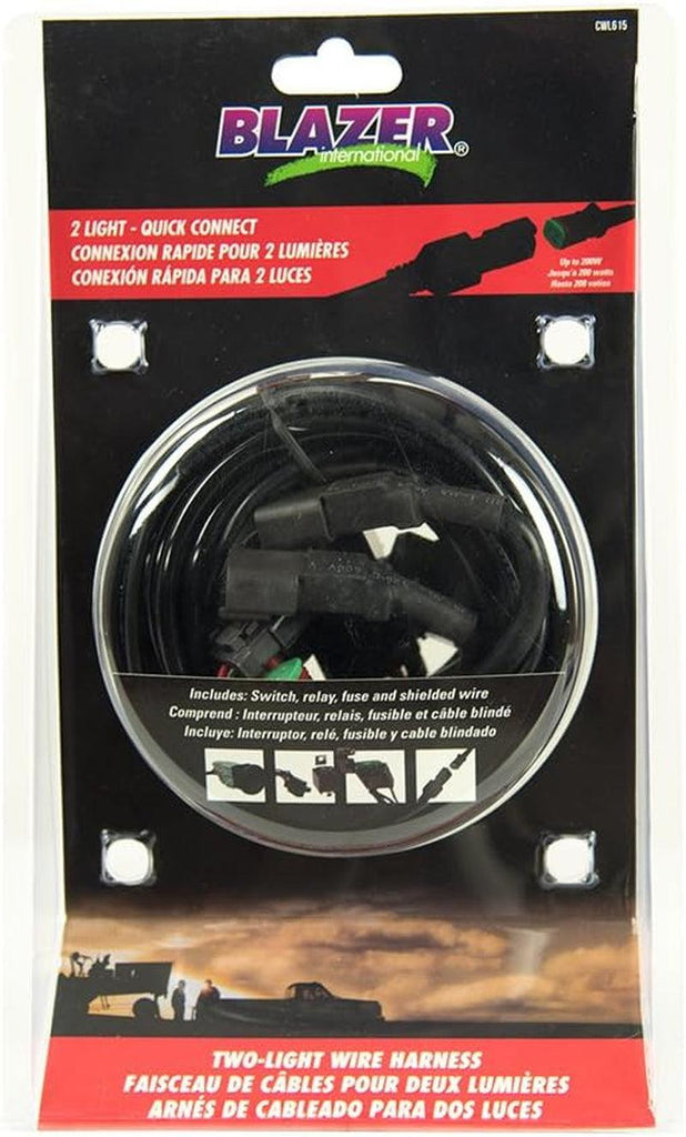 Blazer International 195 9' Quick-Connect Wire Harness for 2 Lights