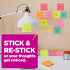 Post-it Super Sticky Notes, 4 in x 4 in, 6 Pads, 2x the Sticking Power, Energy Boost Collection, Bright Colors, Recyclable (675-6SSUC)