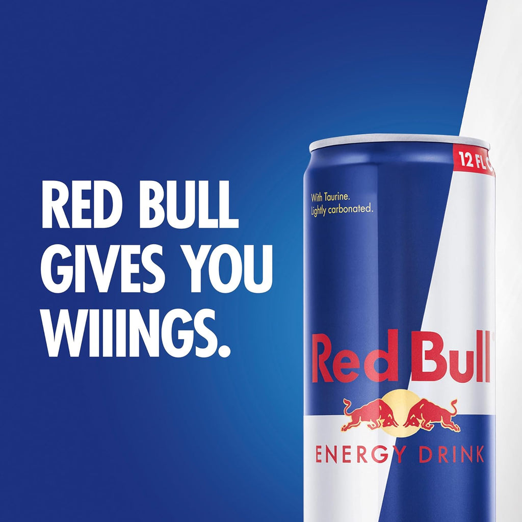 Red Bull Energy Drink with 114mg Caffeine plus Taurine & B Vitamins, 12 Fl Oz, Pack of 24 Cans