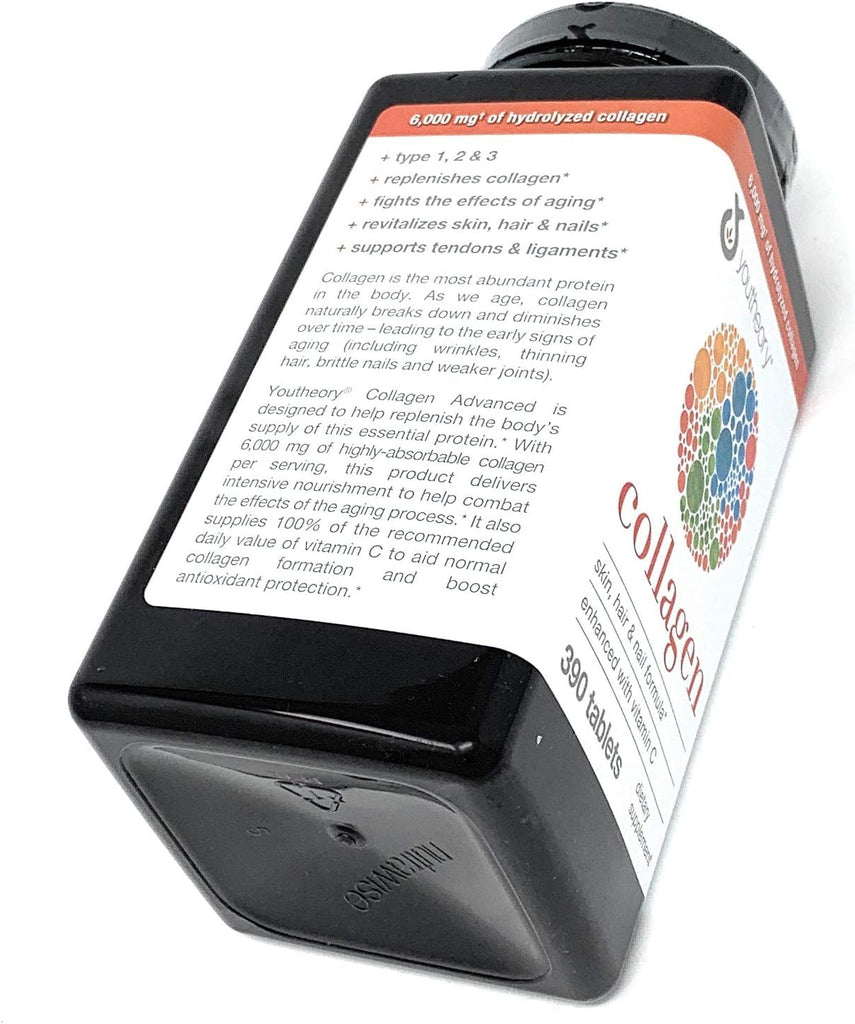 Youtheory Collagen Plus Biotin, 390 Tablets